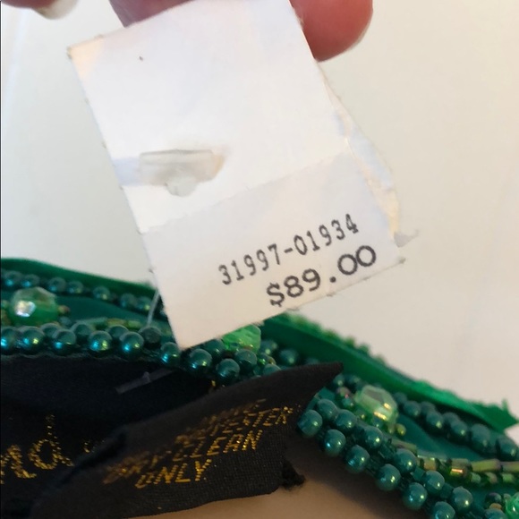 Vintage Green Beaded Blazer - Picture 8 of 10